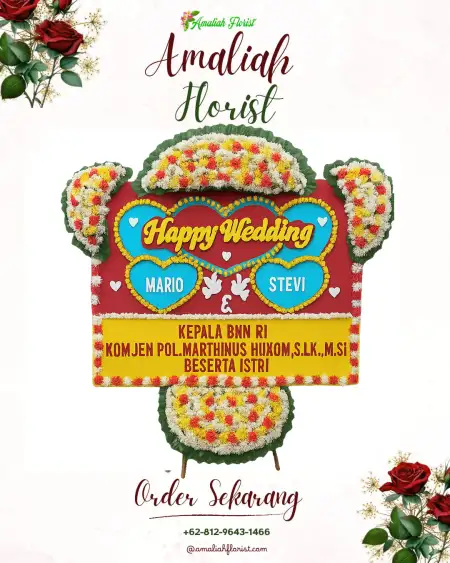Papan Bunga Pernikahan Pasar Baru